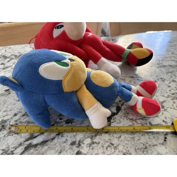 Knuckles the Echidna and Sonic the Hedgehog 10 inch Plush SEGA - Picture 11 of 12